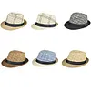 Gioiacombo&trade; Cappello di paglia parasole da esterno da uomo di mezza et&agrave; e anziani in lino