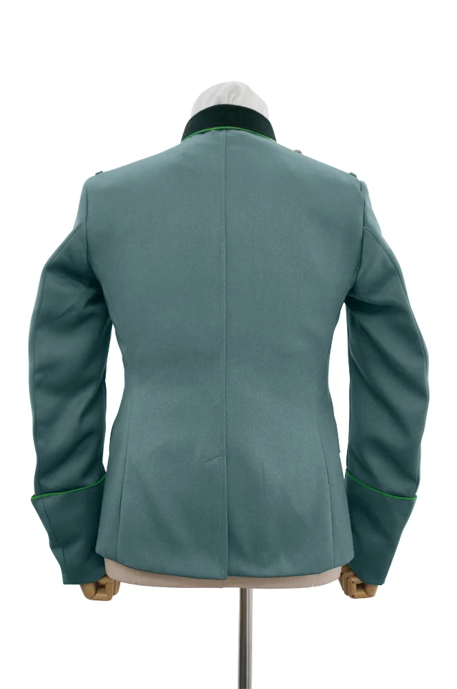   Polizei German General Officer Gabardine Service Tunic Jacket With Deep Green Collar 5 Buttons German-Uniform