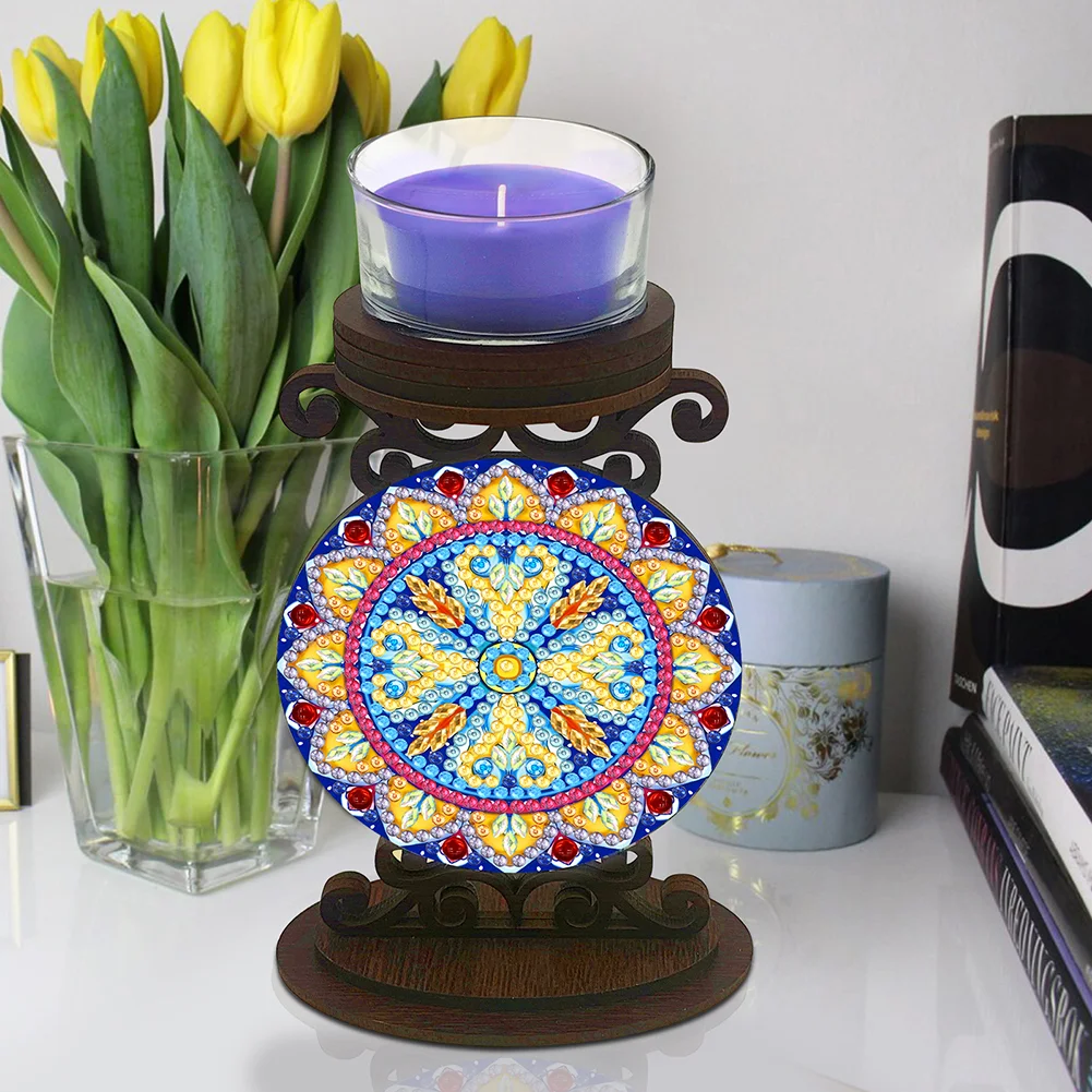 DIY Mandala Diamond Painting Candle Holder Ornaments Aromatherapy Candle Holder