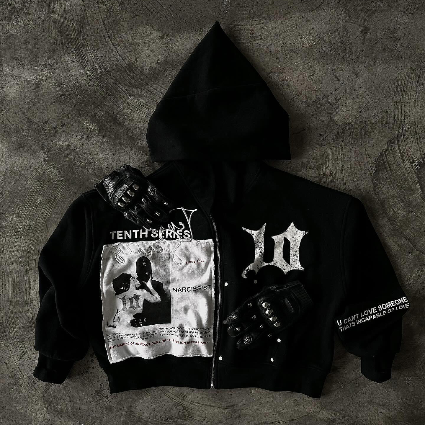 Stylish personalized printed zipper hoodie