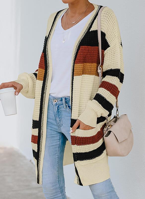  thdmladies New Printed Collarless Casual Sweater thedmladies