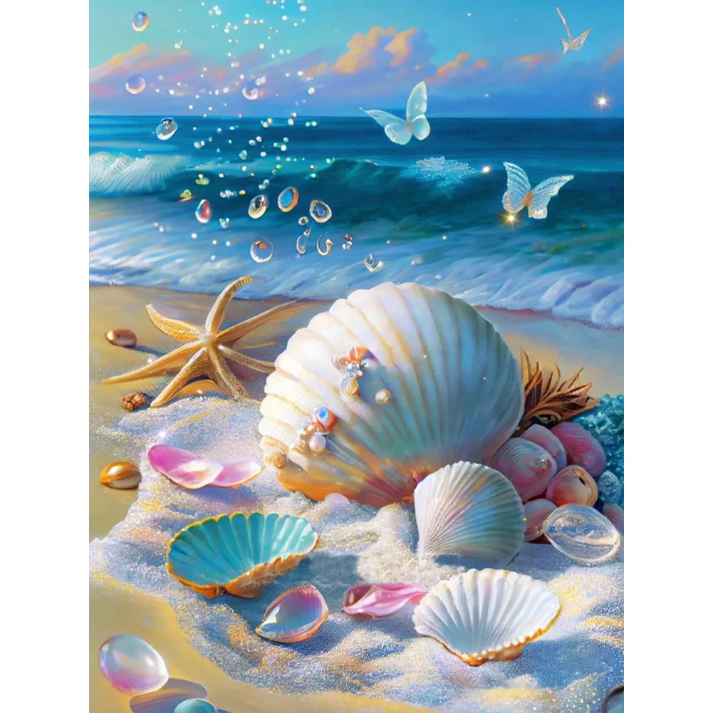 2pcs Diamond Painting - Full Round Drill - Fantasy Shells(Canvas|30*40cm)