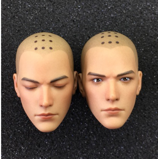 1/6 Scale Holy Monk Male Head Sculpting Model With A Opened Eyes/B Closed For 12 "Phicen Male Body Action Figure Not verycool-aliexpress