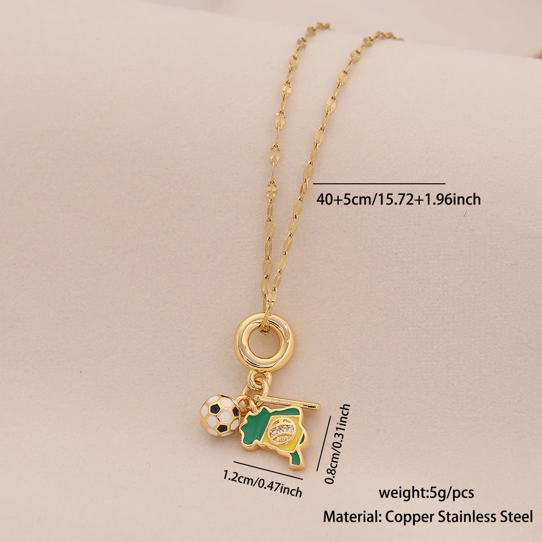 Dripping Oil Earth Airplane Suitcase Pendant Necklace Retro Color Preserving Accessories N1509