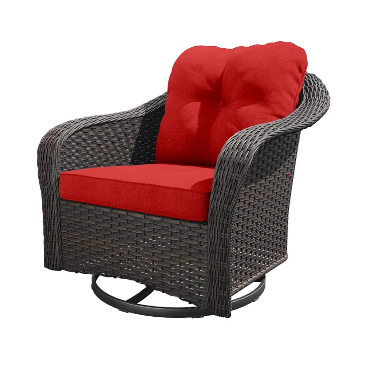 Joyside Outdoor Wicker Swivel Rocking Chairs 