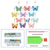12pcs Colorful Butterflies Double-Sided DIY Diamond Painting Keychain Kit