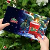 (US Local)12Pcs Christmas Santa Claus Special Shape Diamond Panting Greeting Card Kit