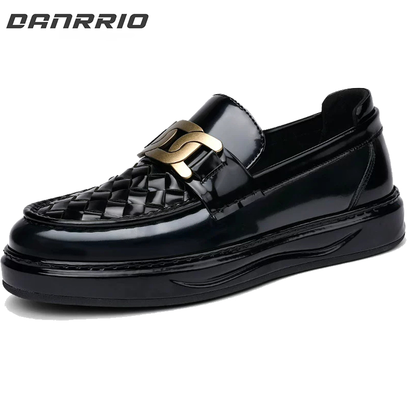 DANRRIO Cowhide Woven Business Casual Leather Shoes DANRRIO.COM DANRRIO