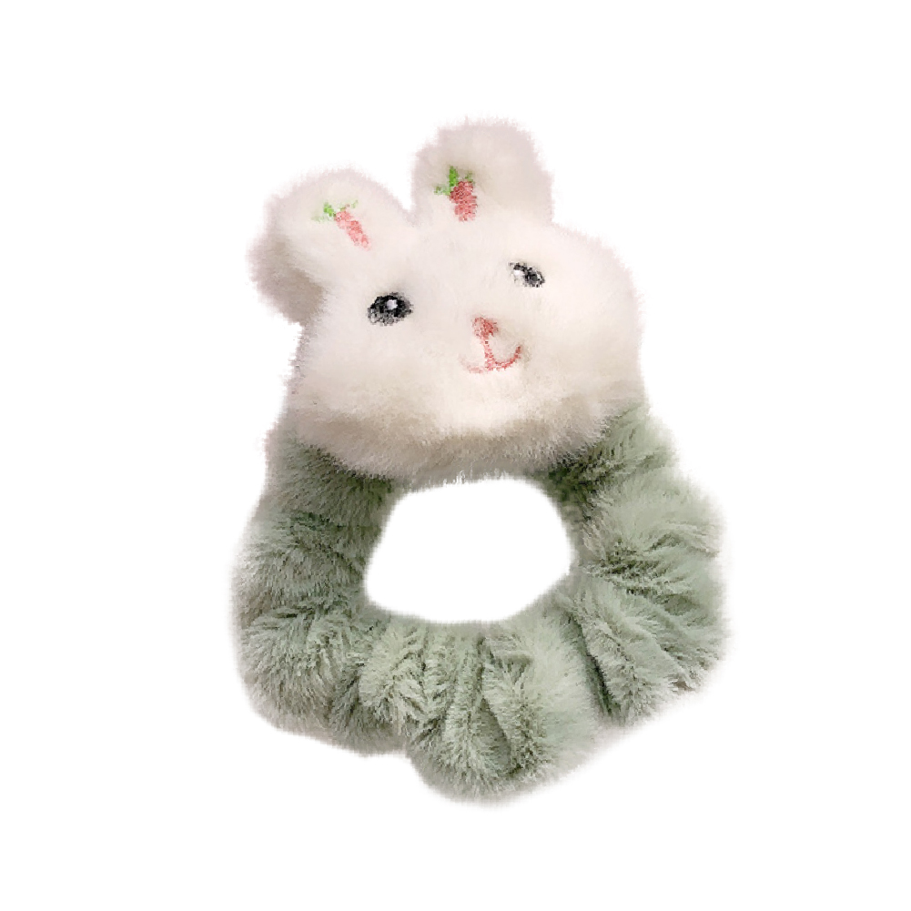 

Korean Women Hair Rope Cute Rabbit Plush Elastic Ponytail Holder Scrunchies, 501 Original