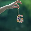 1pc DIY Flower Letter Diamond Painting Double-Sided Keychains
