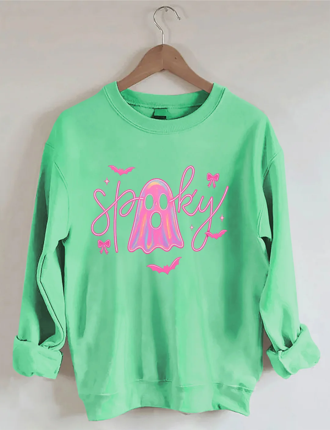 Neon Spooky Ghost Sweatshirt