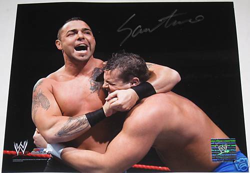 WWE SANTINO HAND SIGNED AUTOGRAPHED 8X10 Photo Poster paintingFILE Photo Poster painting WITH COA