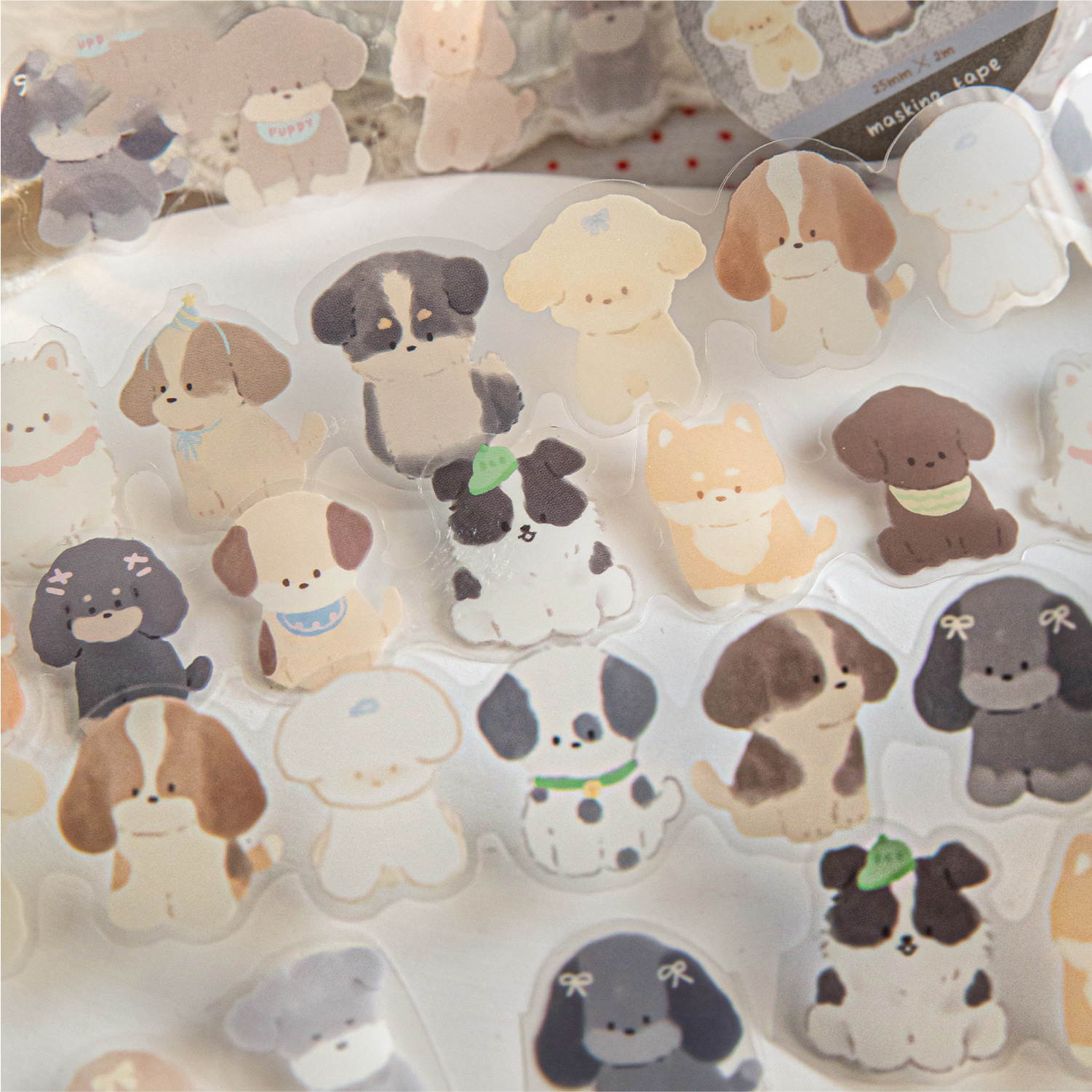 PET 테이프 - 퍼피 스쿼드 시리즈 귀여운 강아지 고양이