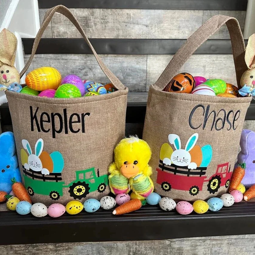 Bunny Tractor Easter Basket