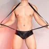 PU embossed imitation leather sexy nightclub home sexy underwear