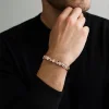 Bracelet magn&eacute;tique en cuivre avec tr&egrave;fle porte-bonheur pour femme