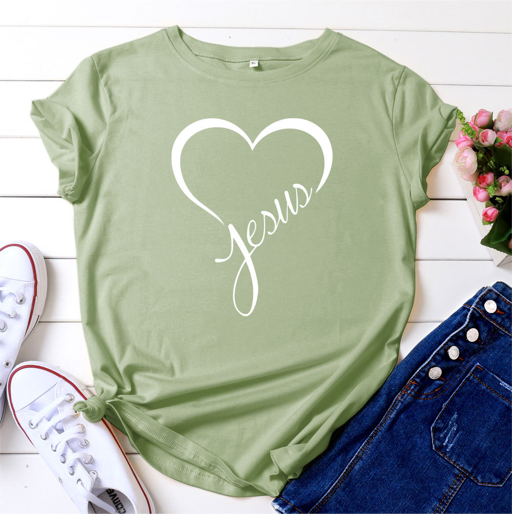 Jesus Heart Women's Cotton T-Shirt | ARKGET