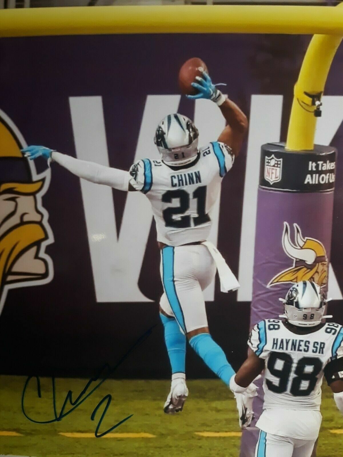 Jeremy Chinn Autographed Signed 8x10 Photo Poster painting ( Panthers ) REPRINT