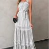 Striped Dress New Bohemian Suspender Dress