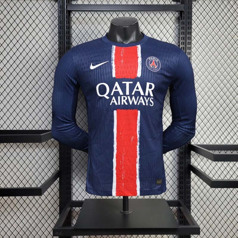 2024-2025 Long sleeves Player Version PSG Paris Saint-Germain Home Football Shirt 1:1 Thai Quality- Maxi Kit
