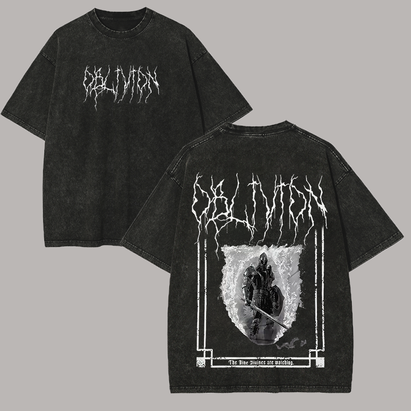 The Elder Scrolls IV: Oblivion Printed Unisex Washed T-Shirt