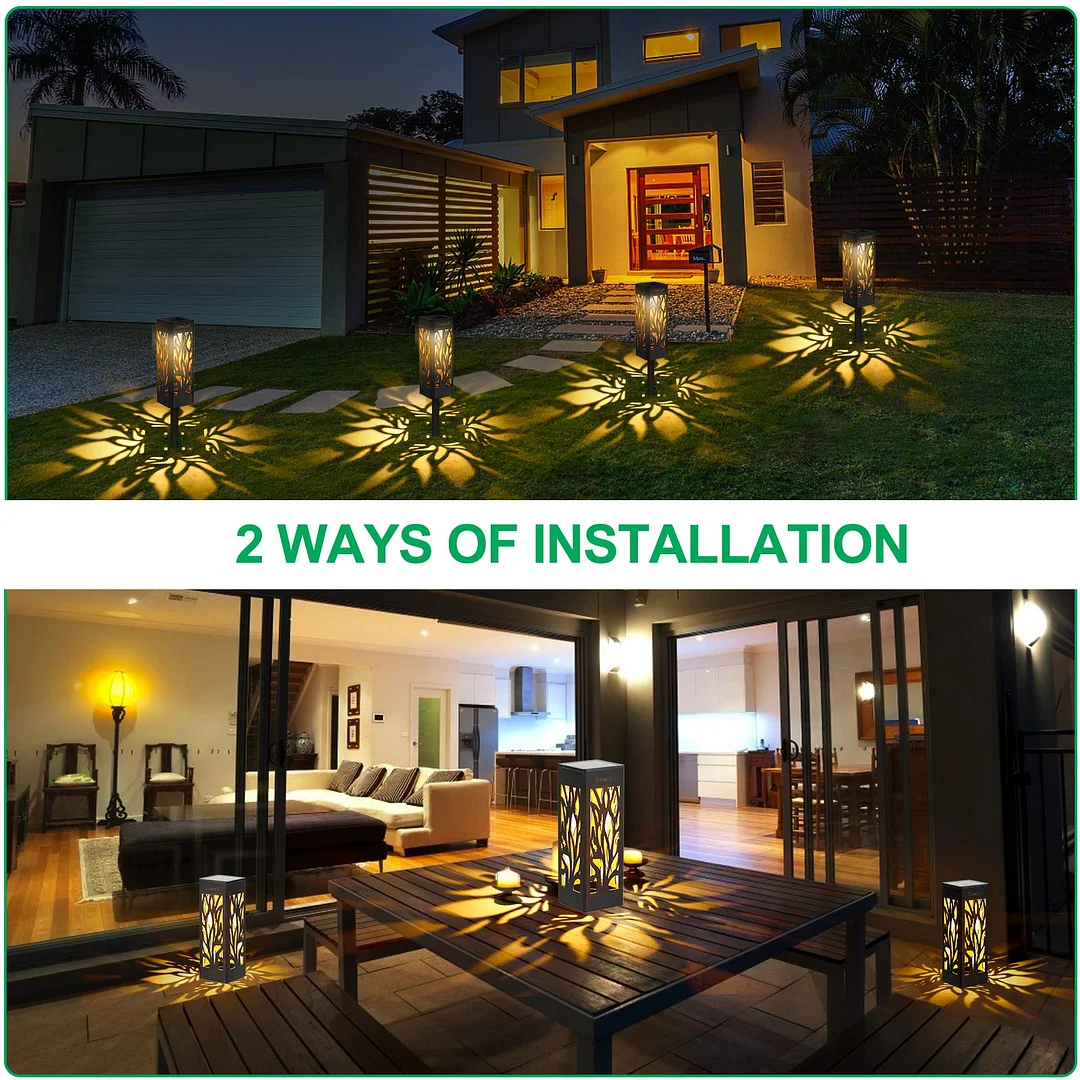 Solar Powered LED Garden Lights, Waterproof Solar Pathway Lights  Outdoor Garden decor For Yard