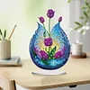 Diamond Painting Acrylic Water Drop Tulip Tabletop Decorations