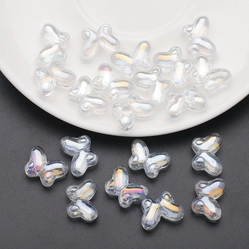 20 PCS/Package 10x14mm Glass Butterfly Beads