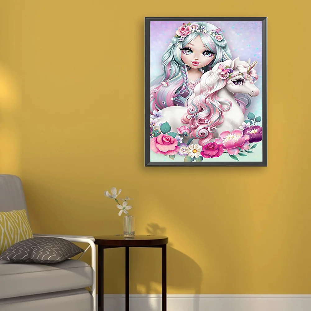 DIY Paint By Number 40*50cm - Unicorn Girl