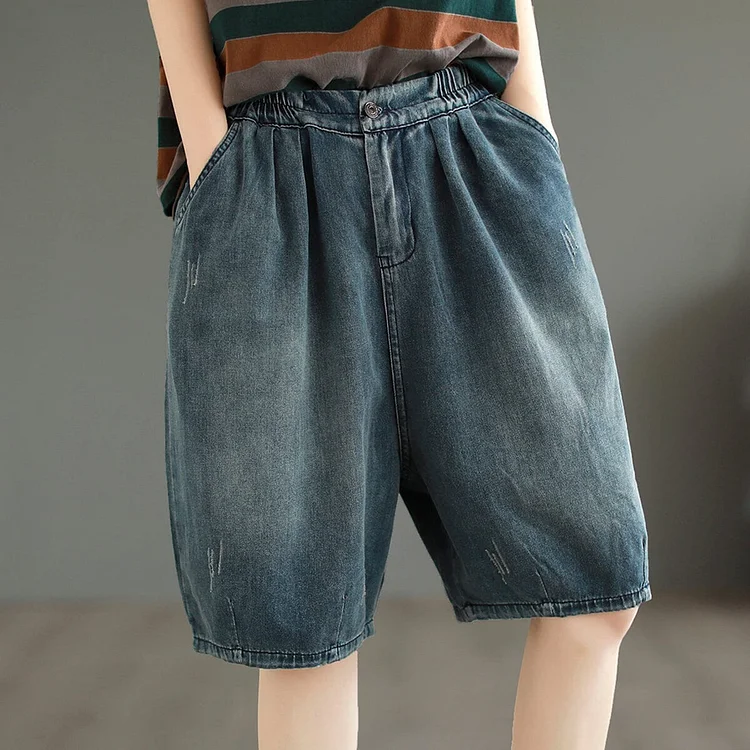 Women Summer Casual Loose Denim Shorts