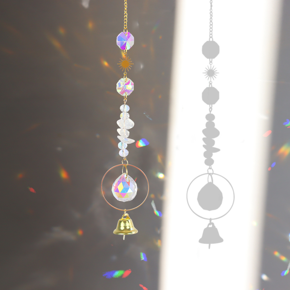 

Transparent Stone Bell - Art Crystal Suncatcher, White, 501 Original