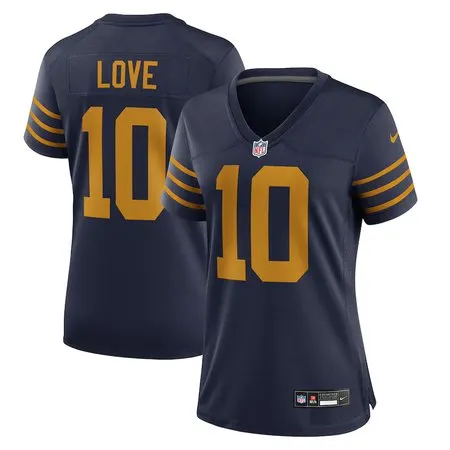 Women's Green Bay Packers #10 Jordan Love  Navy The 1923 Classic Game Jersey