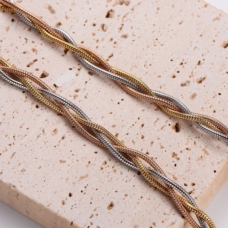 304 Stainless Steel Hip-Hop Plating Geometric Necklace