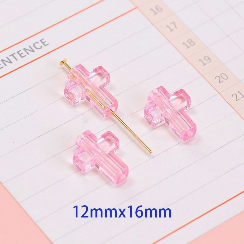 1 Piece Arylic Cross Beads