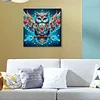 Blaue bunte Mandala-Eule speziell geformte 5D-DIY-Teilbohrer-Diamanten-Punkte, Edelstein-Kunstsets mit Rahmen, Diamanten-Gem&auml;lde, Edelstein-Kunst 29x2
