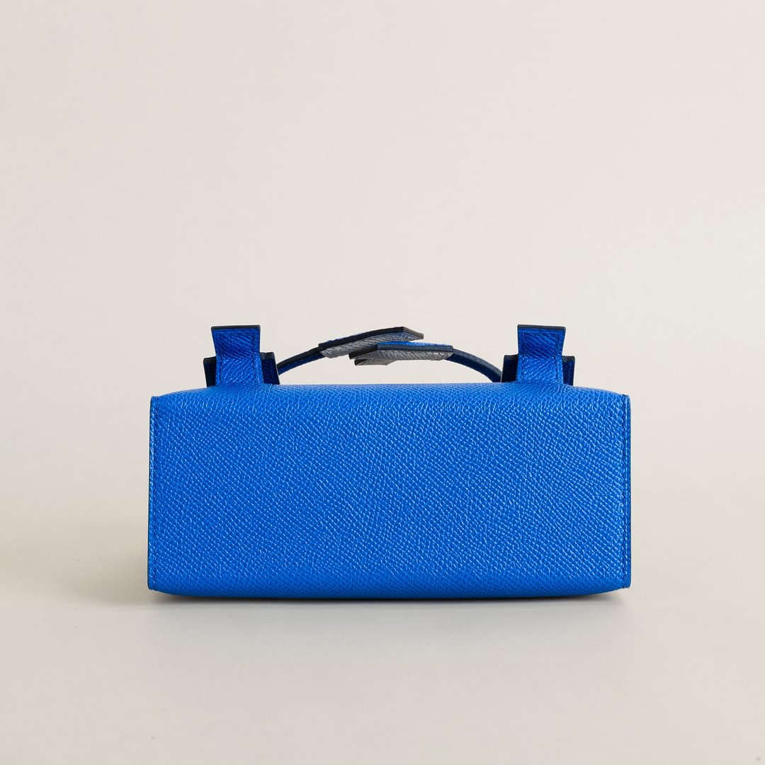 Kelly Doll Epsom 08 Bleu pale/76 Blue indigo  PHW