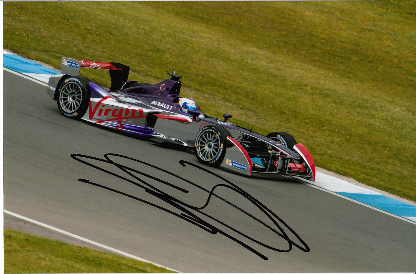 Sam Bird Hand Signed Virgin Racing Formula E 9x6 Photo Poster painting 4.