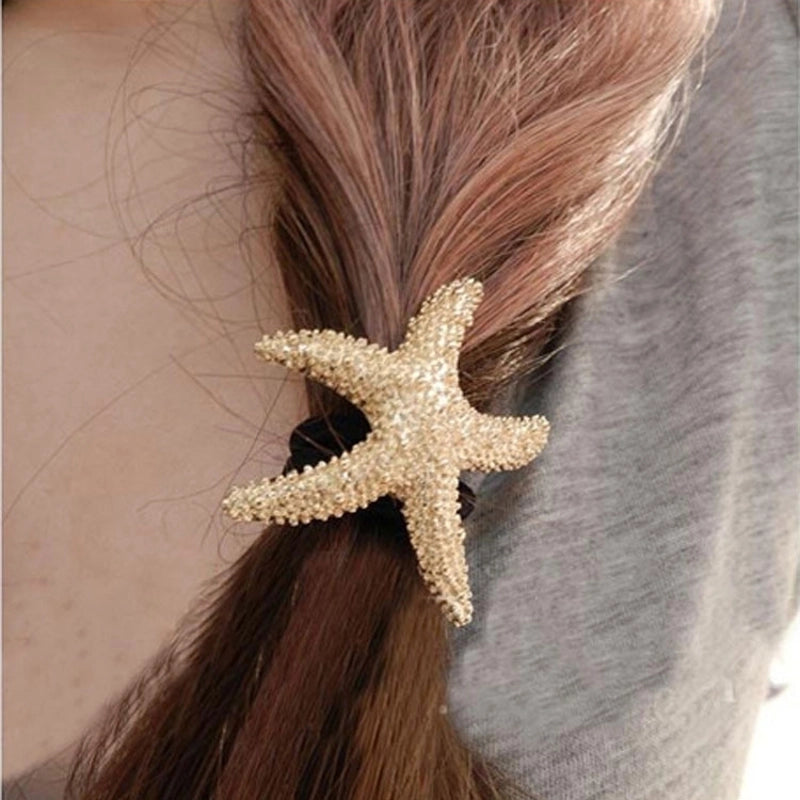 Women's Casual Beach Minimalist Starfish Alloy Plating Hair Tie