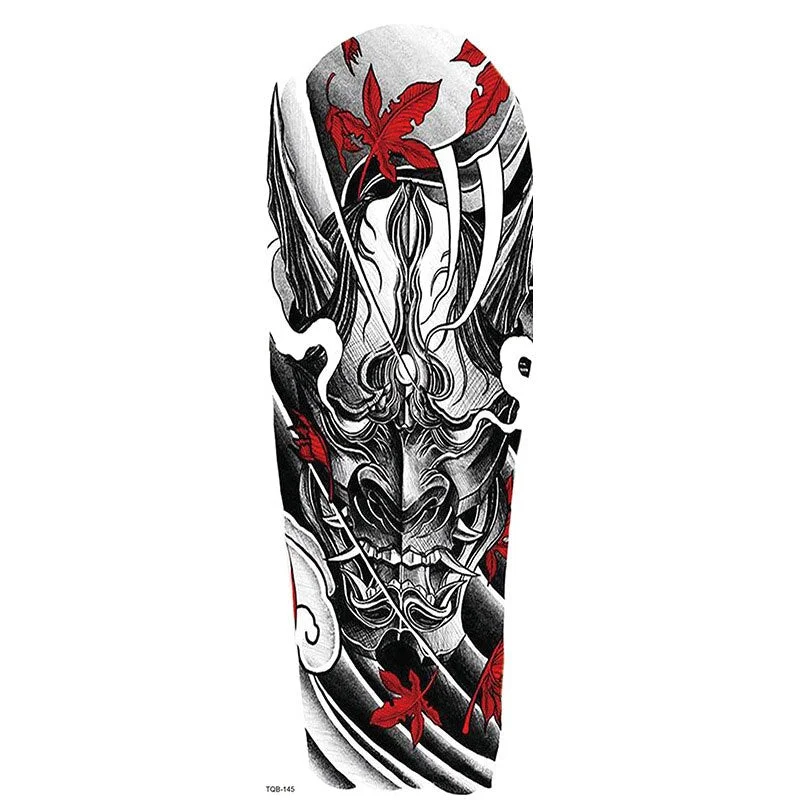 Large Arm Sleeve Tattoo Dragon Tiger Wolf Waterproof Temporary Tatoo Sticker Totem Tatto