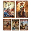 (Multi Style)Cowgirl - Panneaux en &eacute;tain m&eacute;tallique(20*30cm/30*40cm)