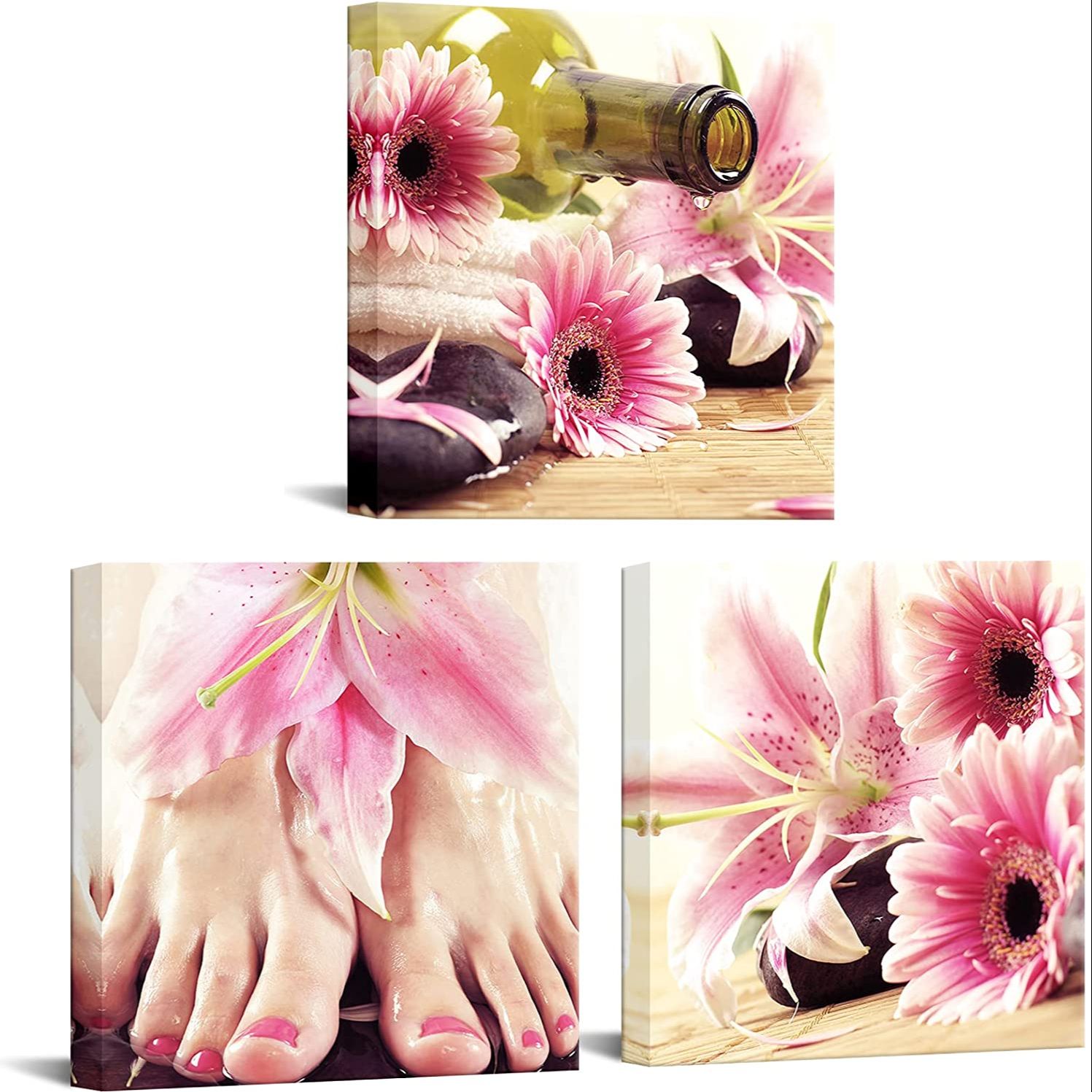 3 Pcs Foot Body Pedicure Massage Nail Spa Beauty Salon Posters Wall Art Canvas Pictures Home Decor HD Paintings Room Decorations