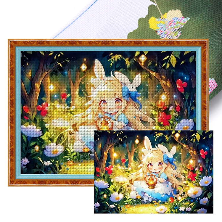 Alice In Wonderland 11CT (40*50CM) Stamped Cross Stitch