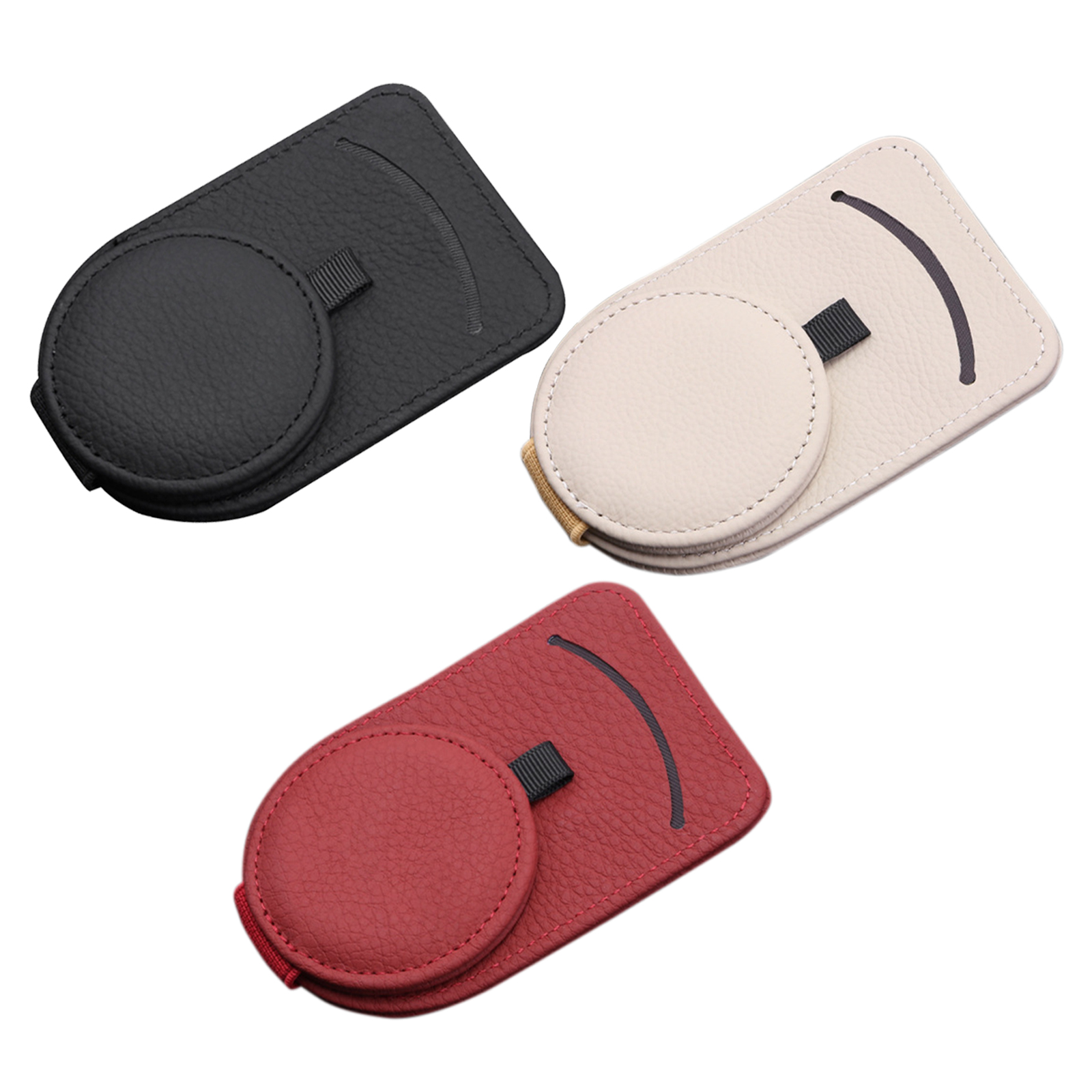 

Car Glasses Holder Leather Sunglasses Holder Clip Hanger Eyeglasses Mount, Red, 501 Original