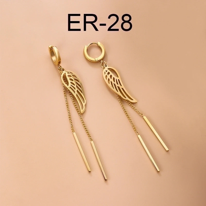 1 Pair Fashion Eye Plating 304 Stainless Steel Stainless Steel Earrings