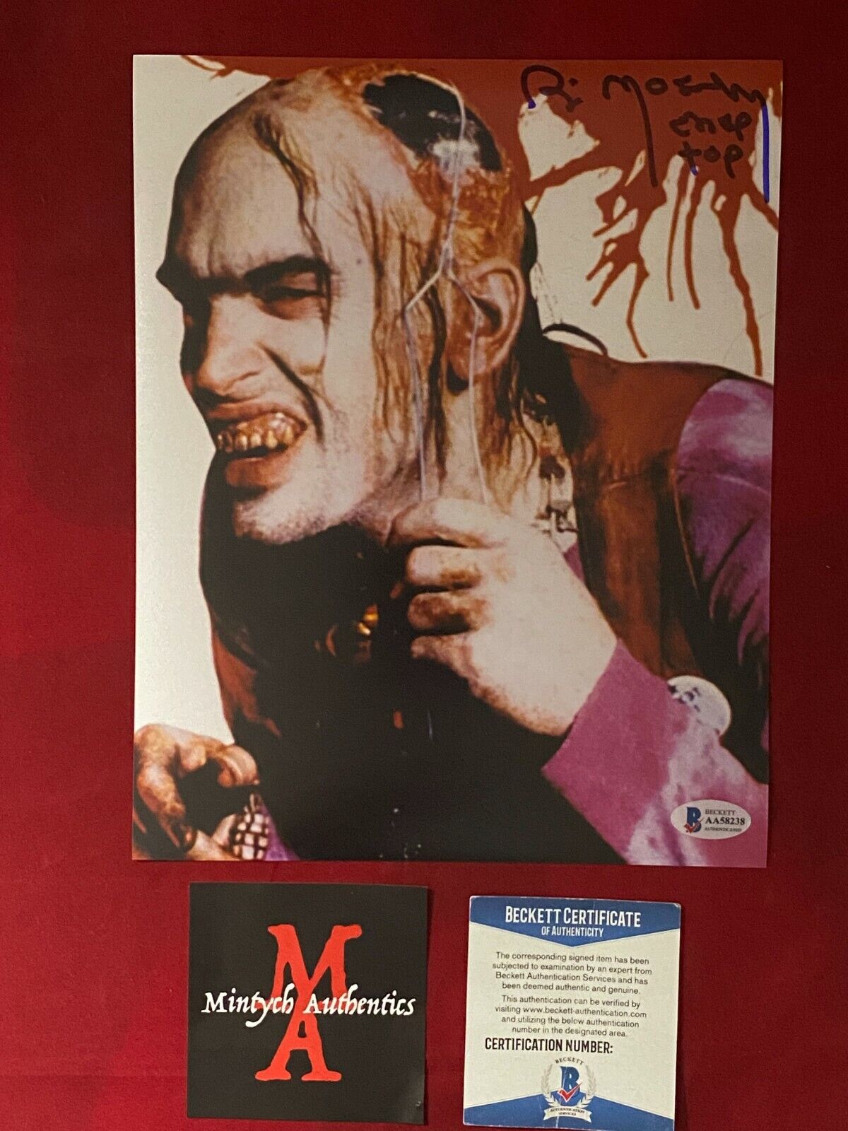 BILL MOSELEY AUTOGRAPHED SIGNED 8x10 Photo Poster painting! TEXAS CHAINSAW MASSACRE! BECKETT!