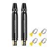 2pcs High Pressure Water Gun Nozzle with Ergonomic Grip Watering Hose Nozzle Sprinkler with Hose Clamps for Washing Home Cleaning Auto Accessories