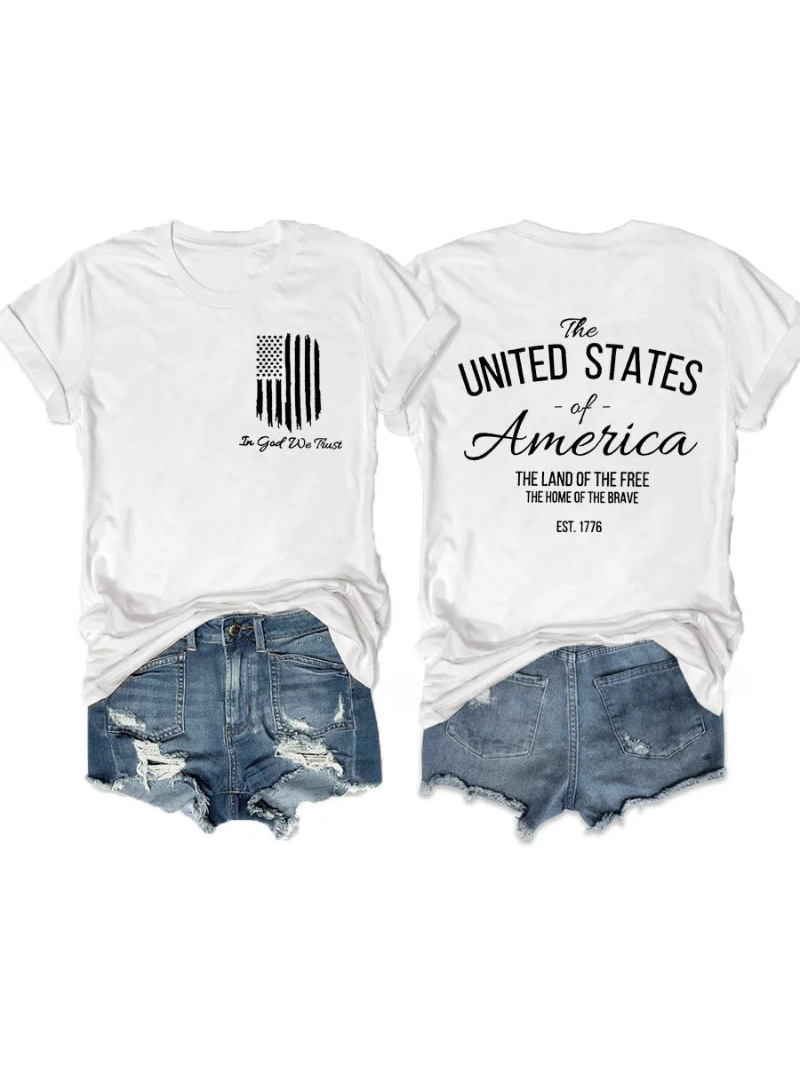 In God We Trust America Flag T-shirt