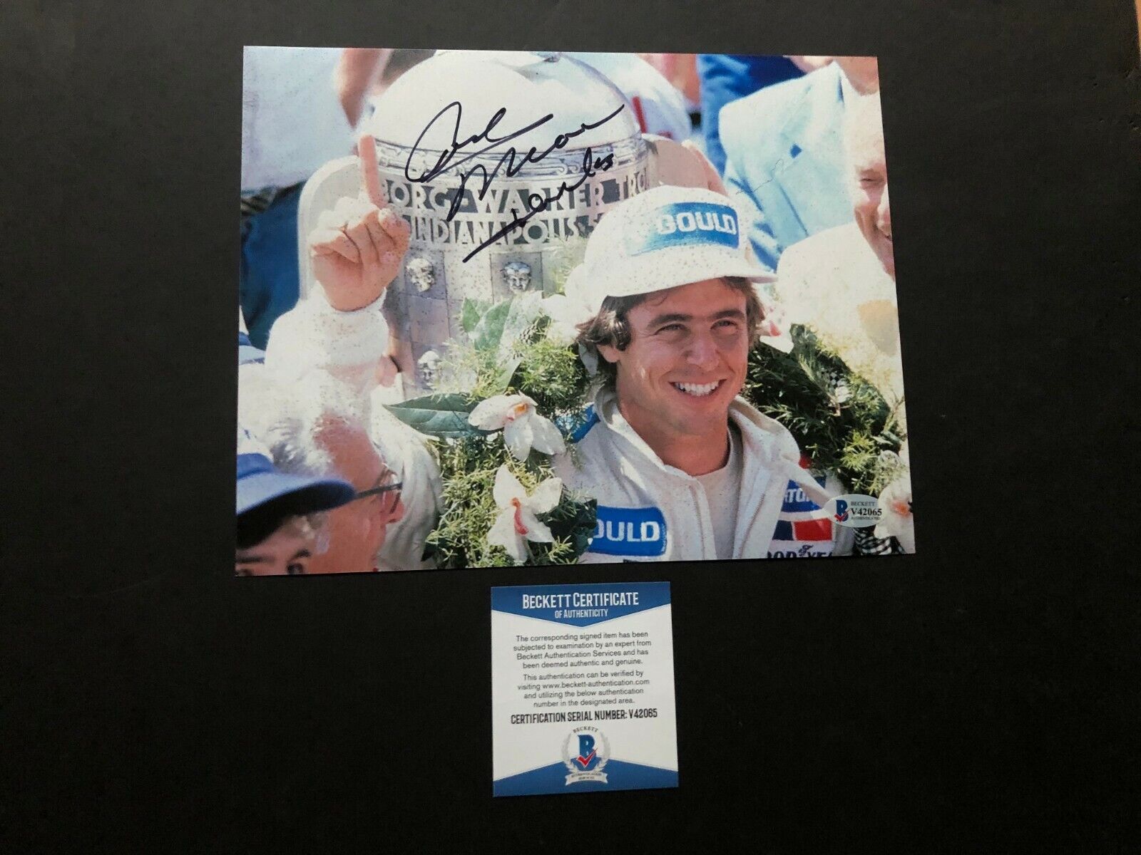 Rick Mears Hot! signed autographed IRL racing legend 8x10 Photo Poster painting Beckett BAS coa