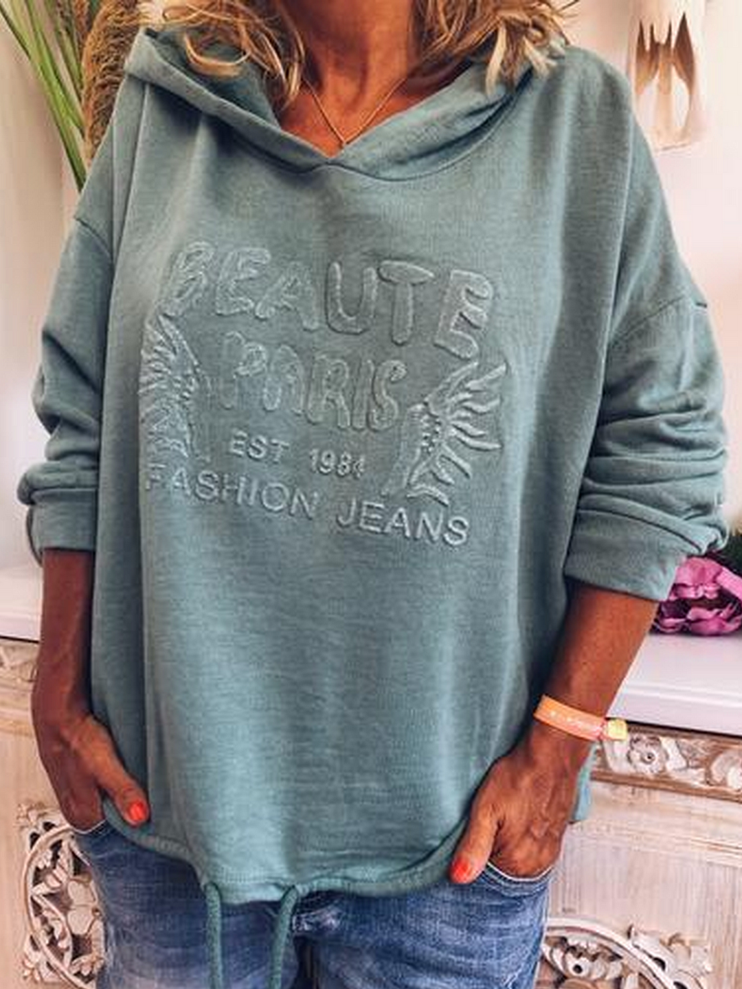 Women's Cotton Hoodie Casual Plus Size Sweatshirt