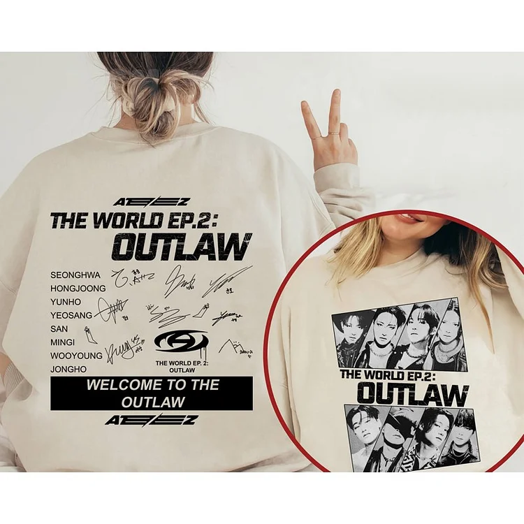 ATEEZ THE WORLD EP.2 : OUTLAW Vintage Logo Sweatshirt